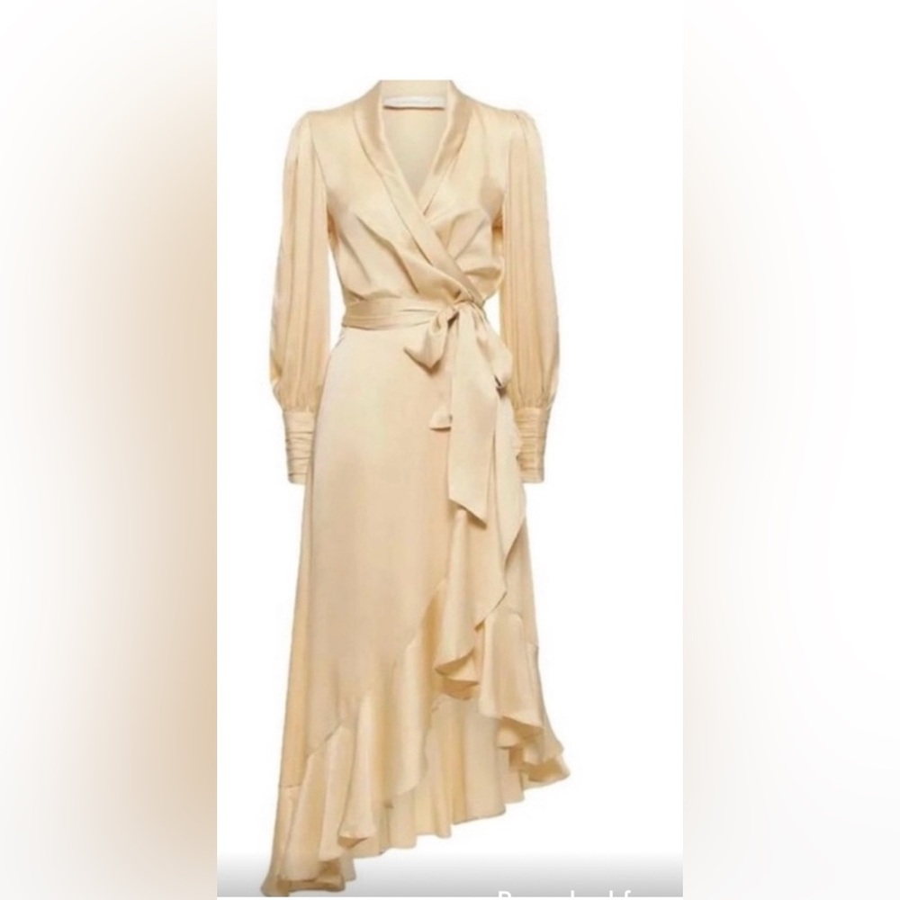 Zimmermann Cream Wrap Dress